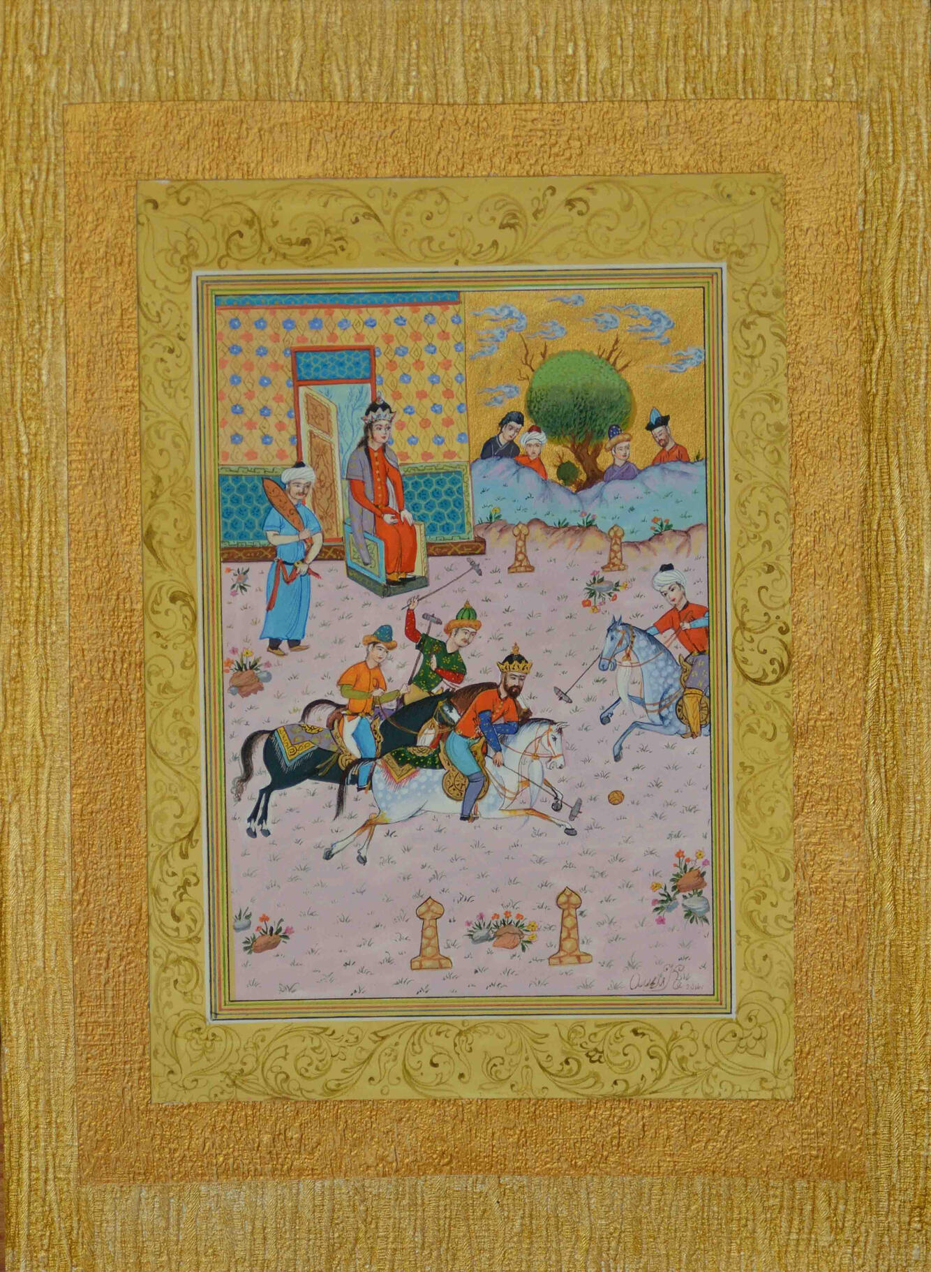 Polo, tempera, 30x20cm, 2013 by Olim Kamolzoda